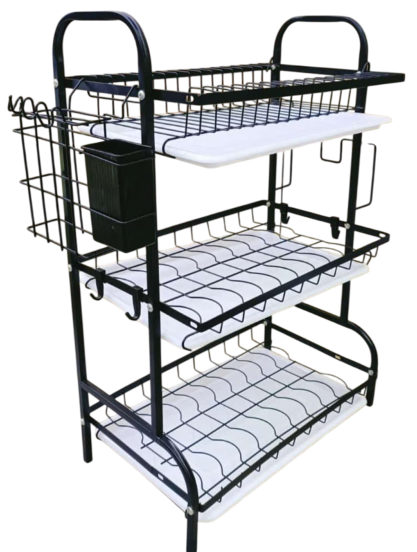 Heavy Duty Executive 3 Tier Dish Rack Kitchen Dish Drying Rack Stainless Steel Utensil Organizer