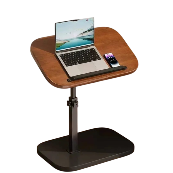Adjustable Movable Solid Wooden Laptop Coffee Table Portable Height Adjustable Side Table for Home and Office